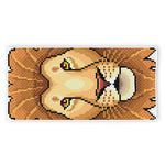 Leo Pixel Print Beach Towel