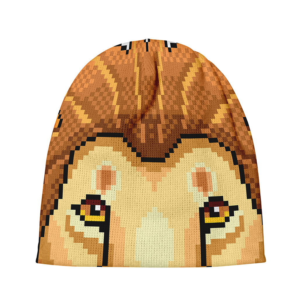 Leo Pixel Print Beanie