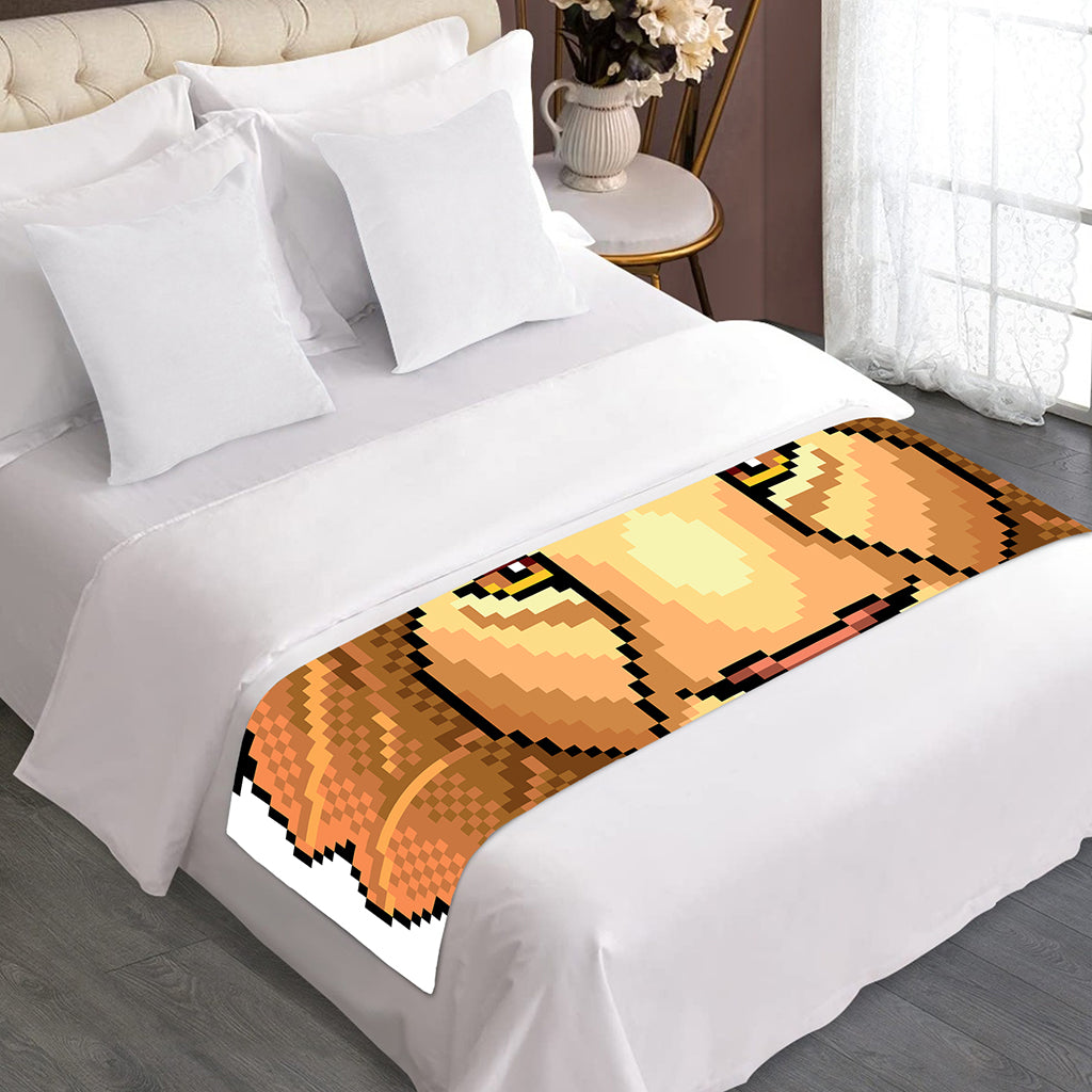 Leo Pixel Print Bed Runner