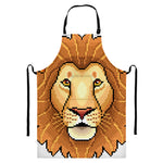 Leo Pixel Print Bib Apron With Pocket