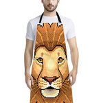 Leo Pixel Print Bib Apron With Pocket