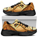 Leo Pixel Print Black Chunky Shoes