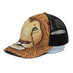 Leo Pixel Print Black Mesh Trucker Cap