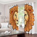 Leo Pixel Print Dimout Grommet Curtains