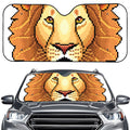 Leo Pixel Print Car Windshield Sun Shade