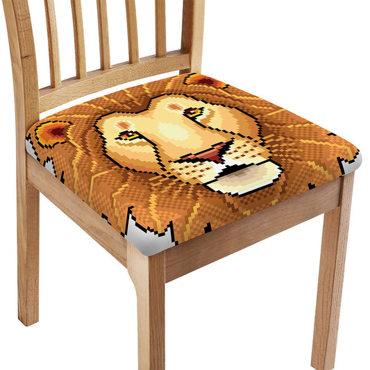 Leo Pixel Print Chair Cushion Cover