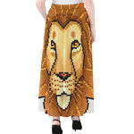 Leo Pixel Print Chiffon Maxi Skirt