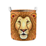 Leo Pixel Print Collapsible Laundry Basket