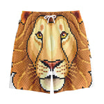 Leo Pixel Print Cotton Shorts