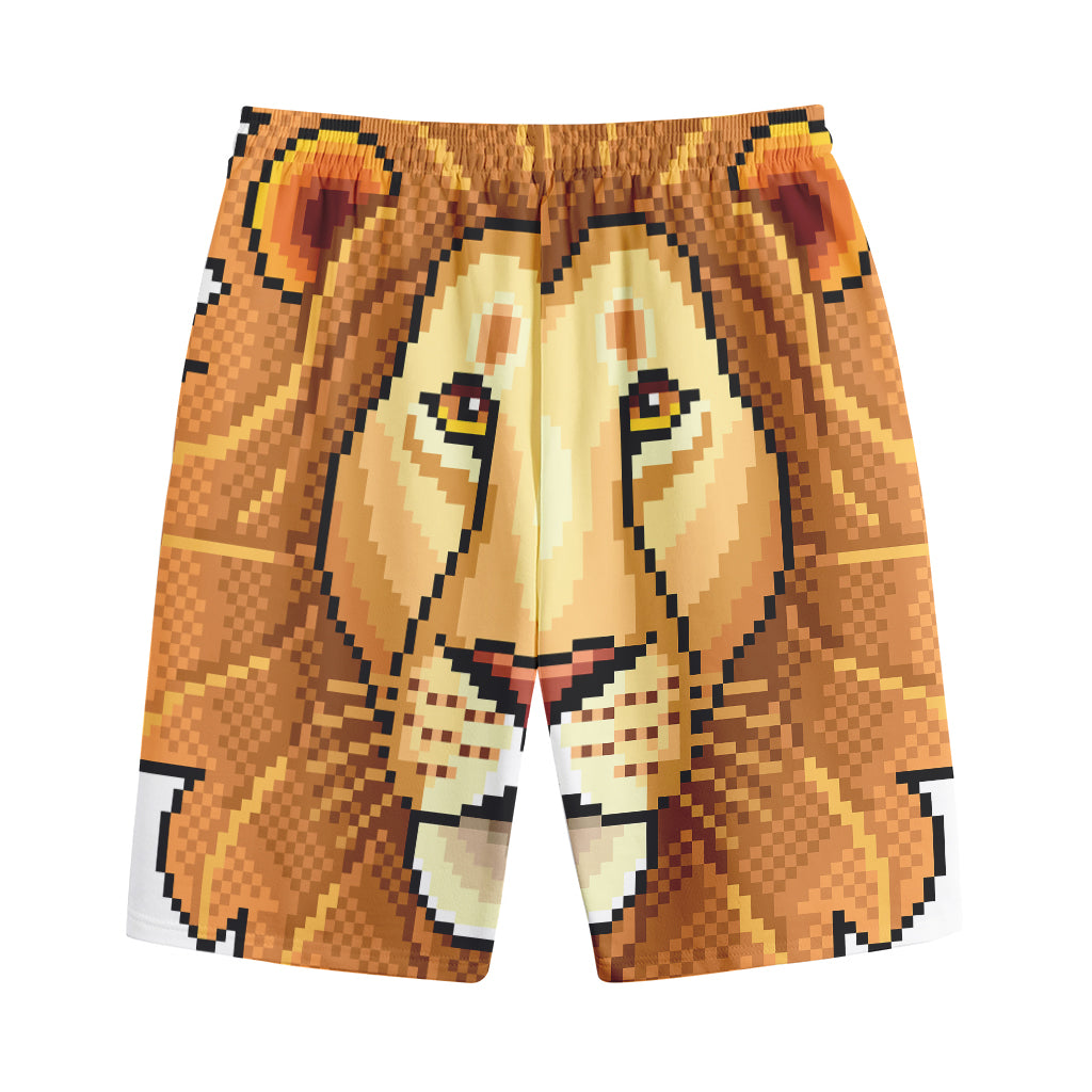 Leo Pixel Print Cotton Shorts