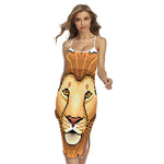 Leo Pixel Print Cross Back Cami Dress