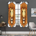 Leo Pixel Print Grommet Curtain Panels