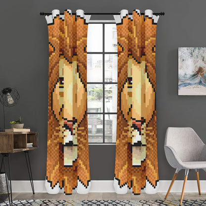 Leo Pixel Print Curtain