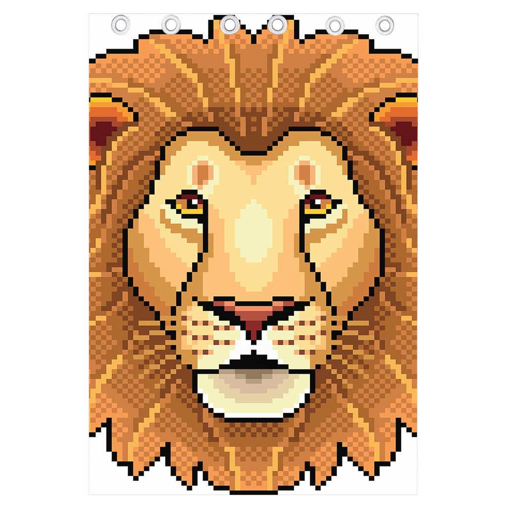 Leo Pixel Print Curtain