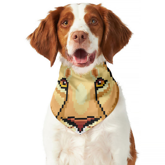 Leo Pixel Print Dog Bandana