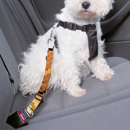 Leo Pixel Print Dog Seat Belt