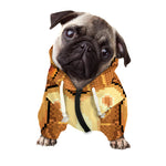 Leo Pixel Print Dog Zip Up Hoodie