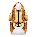 Leo Pixel Print Dog Zip Up Hoodie