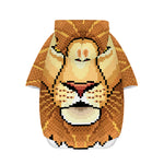 Leo Pixel Print Dog Zip Up Hoodie
