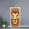 Leo Pixel Print Door Sticker