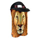 Leo Pixel Print Double Neoprene Wine Tote