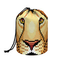 Leo Pixel Print Drawstring Makeup Bag