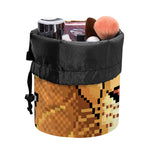 Leo Pixel Print Drawstring Makeup Bag