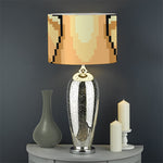 Leo Pixel Print Drum Lamp Shade
