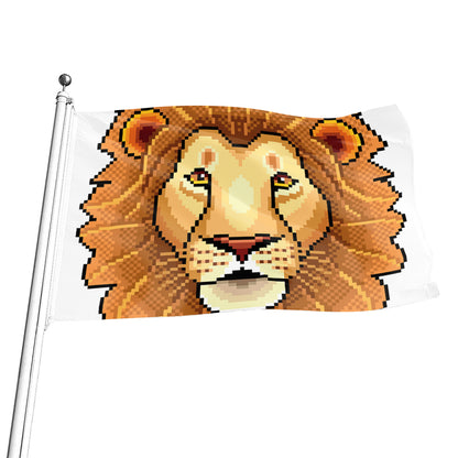 Leo Pixel Print Flag
