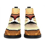 Leo Pixel Print Flat Ankle Boots