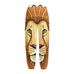 Leo Pixel Print Fleece Lined Knit Pants