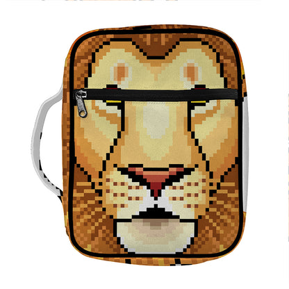 Leo Pixel Print Front Pocket Bible Bag