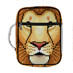 Leo Pixel Print Front Pocket Bible Bag
