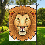 Leo Pixel Print Garden Flag