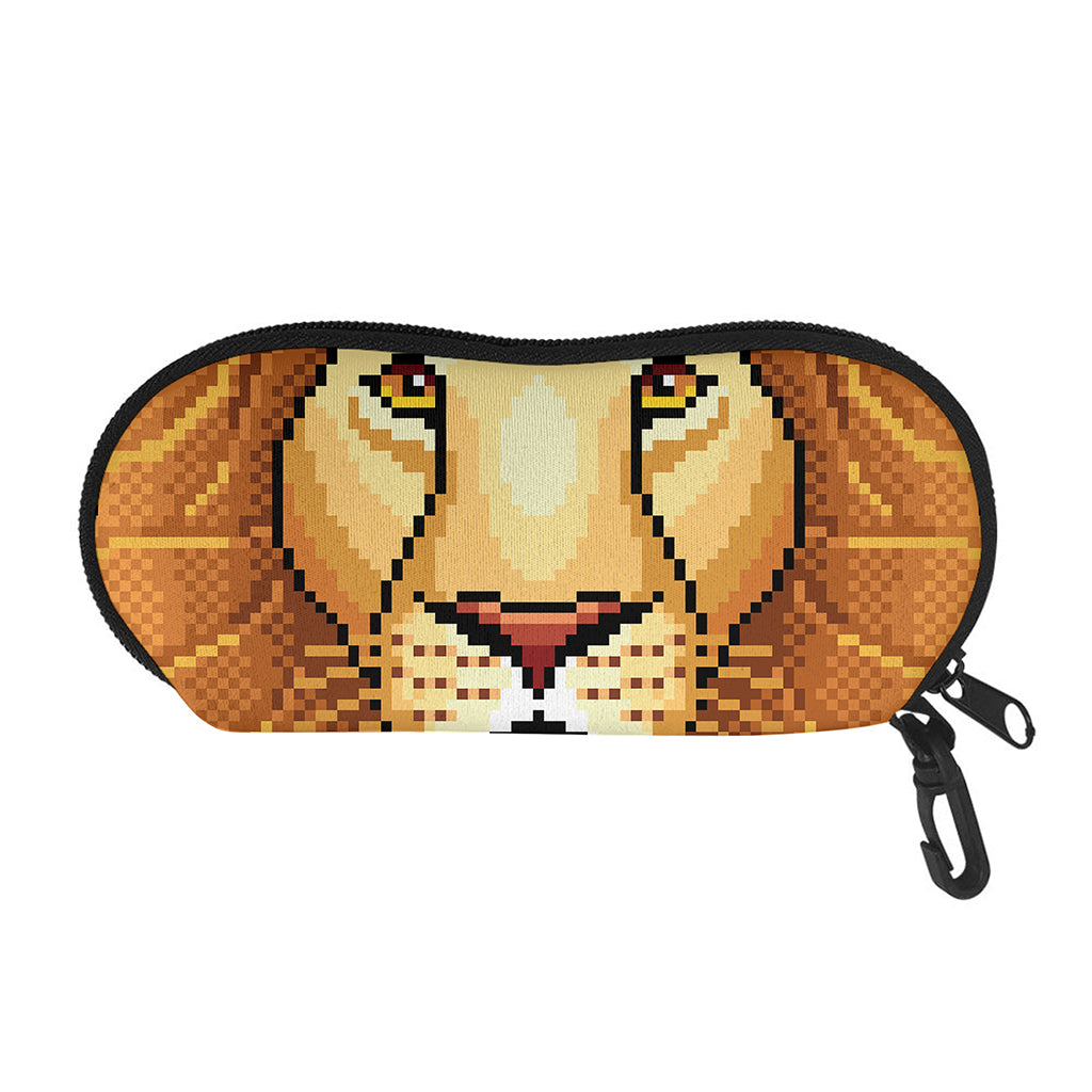 Leo Pixel Print Glasses Case