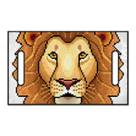 Leo Pixel Print Golf Cart Seat Cover