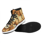 Leo Pixel Print High Top Leather Sneakers