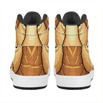 Leo Pixel Print High Top Leather Sneakers