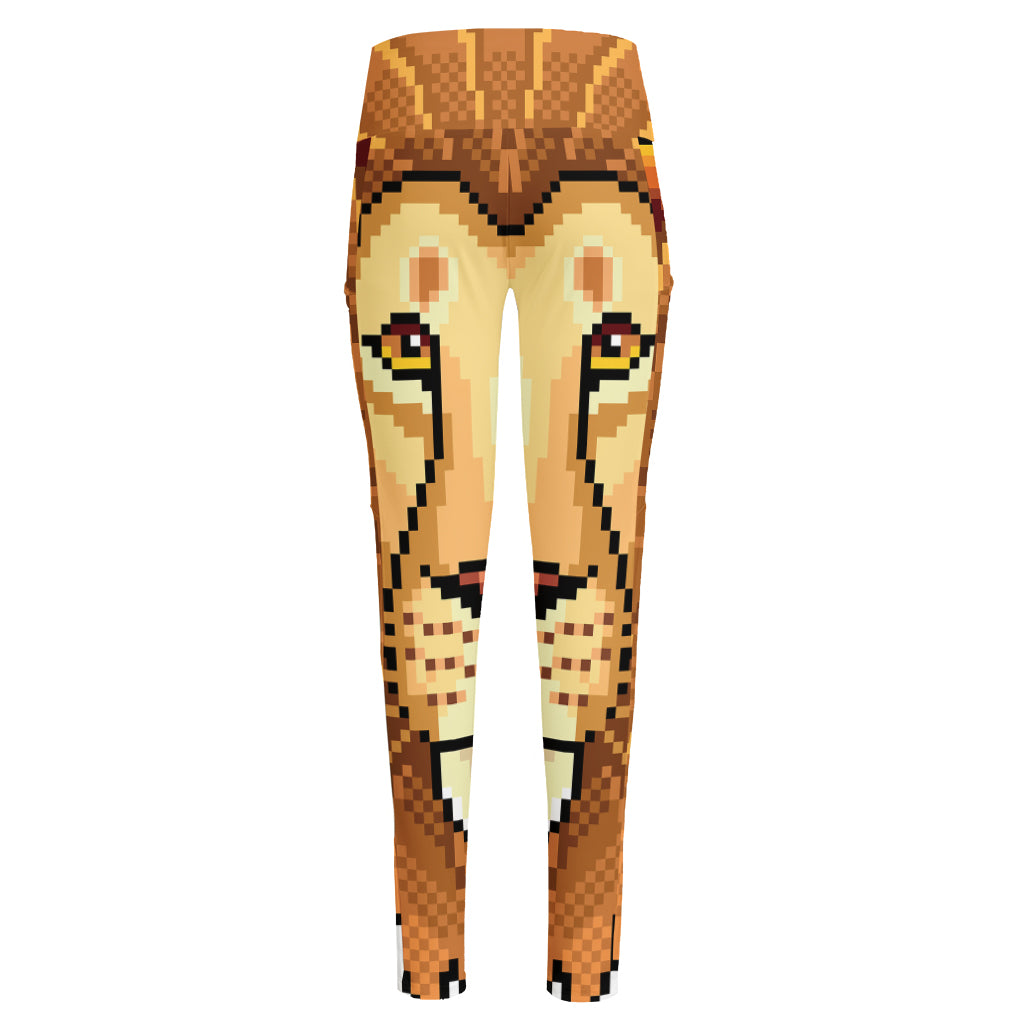 Leo Pixel Print High-Waisted Pocket Leggings