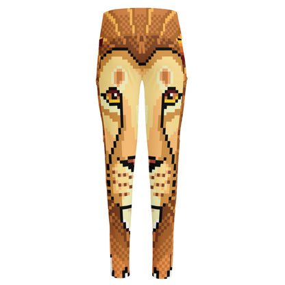 Leo Pixel Print High-Waisted Pocket Leggings