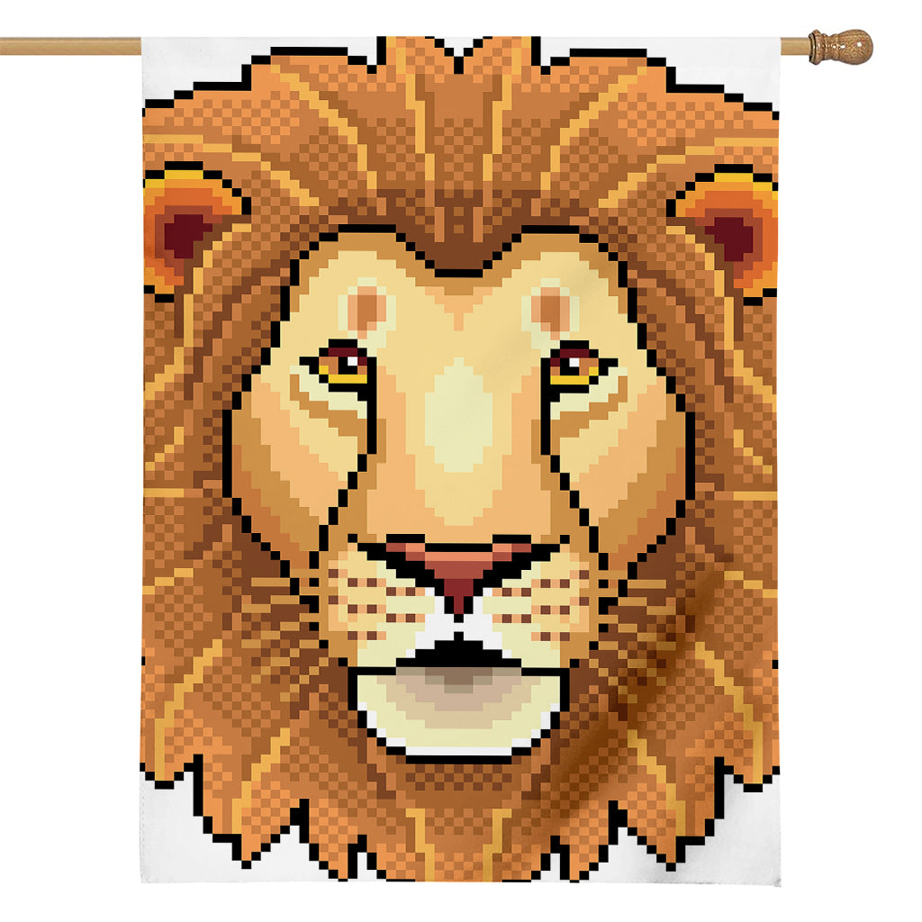 Leo Pixel Print House Flag