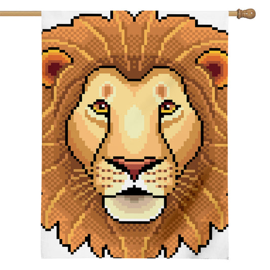 Leo Pixel Print House Flag
