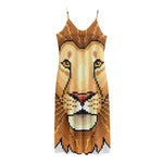 Leo Pixel Print Jersey Midi Cami Dress