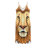 Leo Pixel Print Jersey Midi Cami Dress