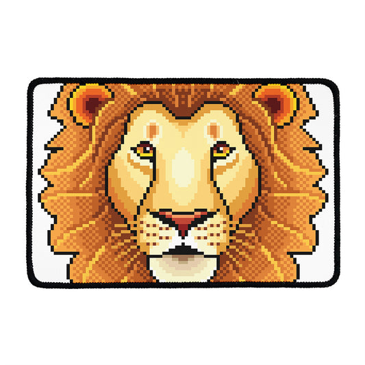 Leo Pixel Print Kitchen Mat