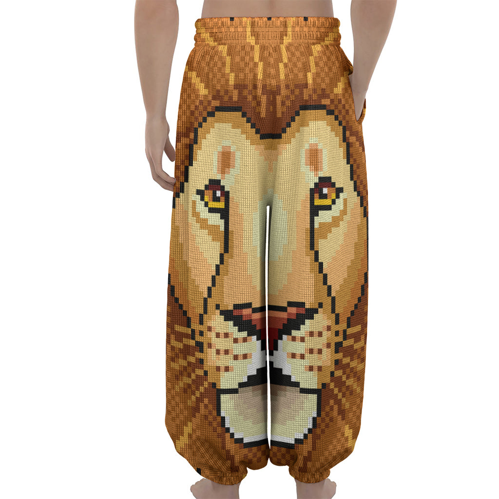 Leo Pixel Print Lantern Pants