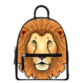 Leo Pixel Print Leather Backpack