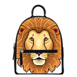 Leo Pixel Print Leather Backpack