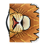 Leo Pixel Print Leather Bible Cover