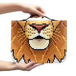 Leo Pixel Print Leather Bible Cover